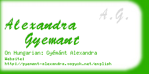 alexandra gyemant business card