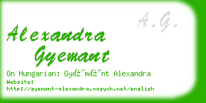 alexandra gyemant business card